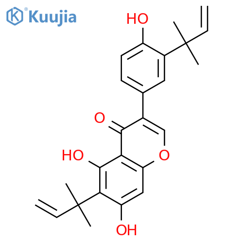 5,7,4'-Trihydroxy-6,3'-diprenylisoflavone structure
