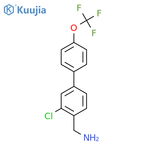 C-(3-Chloro-4'-(trifluoromethoxy)biphenyl-4-yl)-methylamine structure