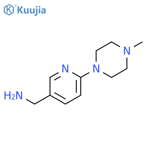 1-[6-(4-methylpiperazin-1-yl)pyridin-3-yl]methanamine structure