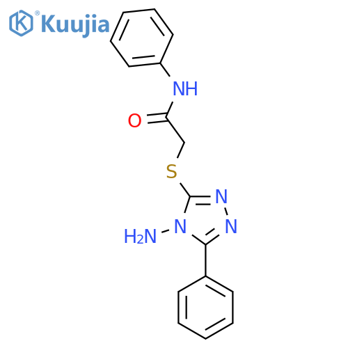 2-[(4-amino-5-phenyl-4H-1,2,4-triazol-3-yl)sulfanyl]-N-phenylacetamide structure