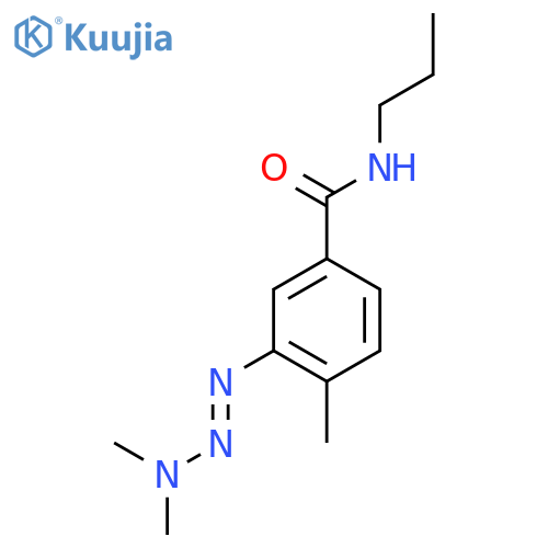 3-[(1E)-3,3-dimethyltriaz-1-en-1-yl]-4-methyl-N-propylbenzamide structure