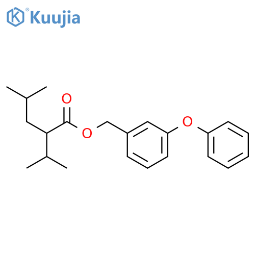 Pentanoic acid,4-methyl-2-(1-methylethyl)-, (3-phenoxyphenyl)methyl ester structure