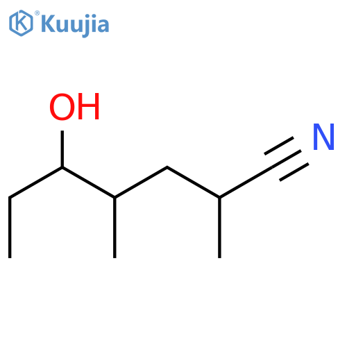 5-Hydroxy-2,4-dimethylheptanenitrile structure