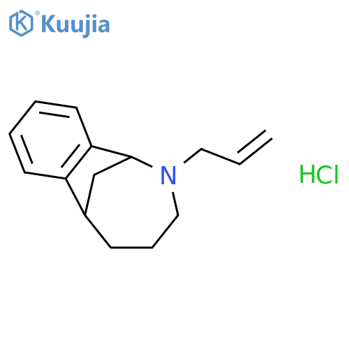 2-prop-2-en-1-yl-1,2,3,4,5,6-hexahydro-1,6-methano-2-benzazocine hydrochloride structure