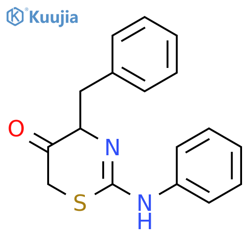 4H-1,3-THIAZIN-5(6H)-ONE, 2-(PHENYLAMINO)-4-(PHENYLMETHYL)- structure