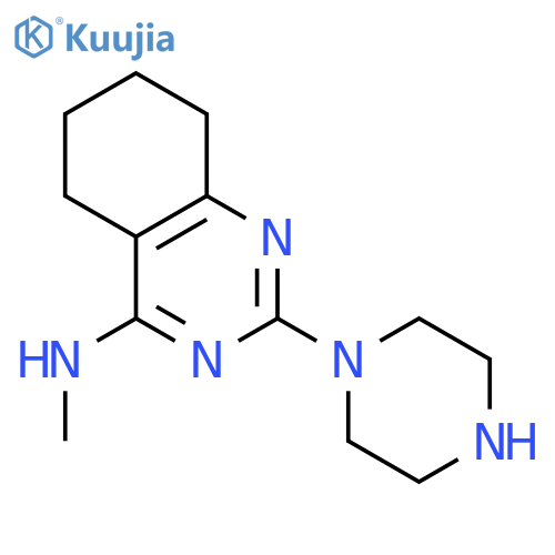 4-QUINAZOLINAMINE, 5,6,7,8-TETRAHYDRO-N-METHYL-2-(1-PIPERAZINYL)- structure
