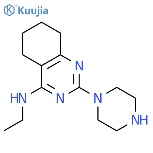 4-Quinazolinamine, N-ethyl-5,6,7,8-tetrahydro-2-(1-piperazinyl)- structure