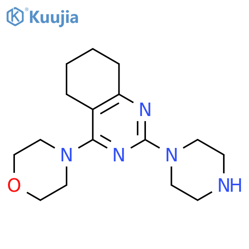 Quinazoline, 5,6,7,8-tetrahydro-4-(4-morpholinyl)-2-(1-piperazinyl)- structure