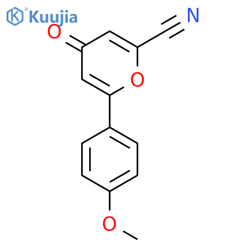 4H-PYRAN-2-CARBONITRILE, 6-(4-METHOXYPHENYL)-4-OXO- structure