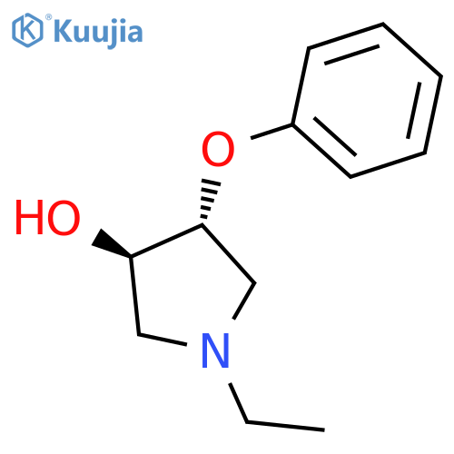 3-PYRROLIDINOL, 1-ETHYL-4-PHENOXY-, TRANS- structure