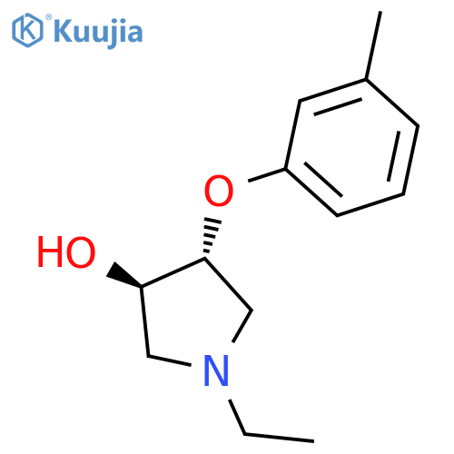 3-PYRROLIDINOL, 1-ETHYL-4-(3-METHYLPHENOXY)-, TRANS- structure