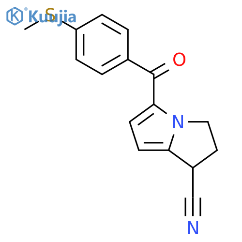 1H-Pyrrolizine-1-carbonitrile, 2,3-dihydro-5-[4-(methylthio)benzoyl]- structure