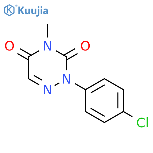 1,2,4-TRIAZINE-3,5(2H,4H)-DIONE, 2-(4-CHLOROPHENYL)-4-METHYL- structure
