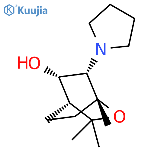 2-Oxabicyclo[2.2.2]octan-5-ol,1,3,3-trimethyl-6-(1-pyrrolidinyl)-, (1a,4a,5b,6b)- (9CI) structure