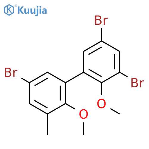 3,5,5'-tribromo-2,2'-dimethoxy-3'-methylbiphenyl structure