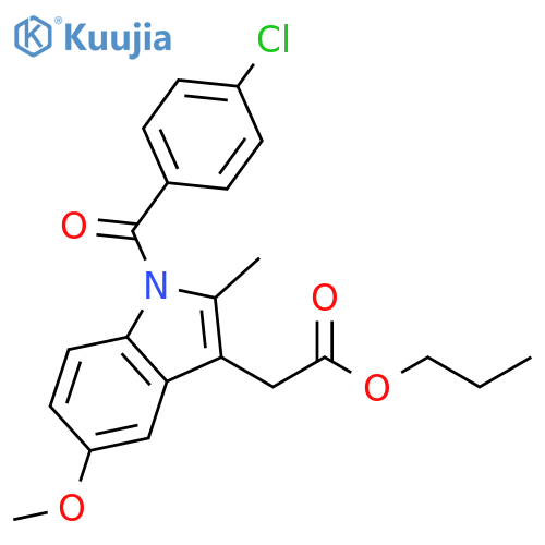 1H-Indole-3-acetic acid, 1-(4-chlorobenzoyl)-5-methoxy-2-methyl-, propyl ester structure