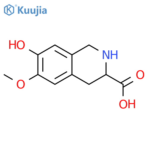 1,2,3,4-Tetrahydro-7-hydroxy-6-methoxy-3-isoquinolinecarboxylicacid structure