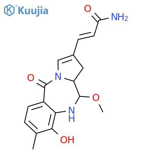 2-Propenamide,3-(5,10,11,11a-tetrahydro-9-hydroxy-11-methoxy-8-methyl-5-oxo-1H-pyrrolo[2,1-c][1,4]benzodiazepin-2-yl)- structure