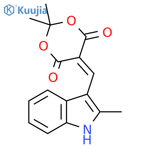 1,3-Dioxane-4,6-dione, 2,2-dimethyl-5-[(2-methyl-1H-indol-3-yl)methylene]- structure