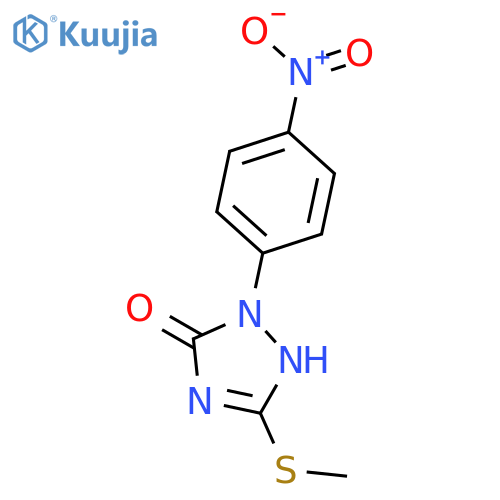3H-1,2,4-Triazol-3-one, 1,2-dihydro-5-(methylthio)-2-(4-nitrophenyl)- structure