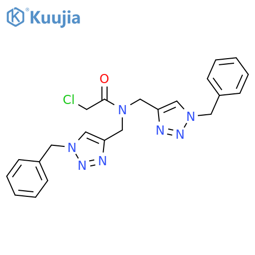 Acetamide,2-chloro-N,N-bis[[1-(phenylmethyl)-1H-1,2,3-triazol-4-yl]methyl]- structure