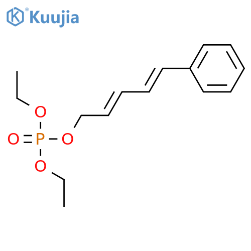 Phosphoric acid, diethyl (2E,4E)-5-phenyl-2,4-pentadienyl ester structure