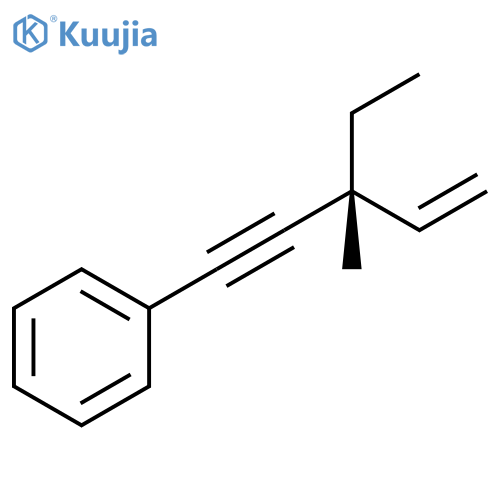 Benzene, [(3R)-3-ethyl-3-methyl-4-penten-1-ynyl]- structure