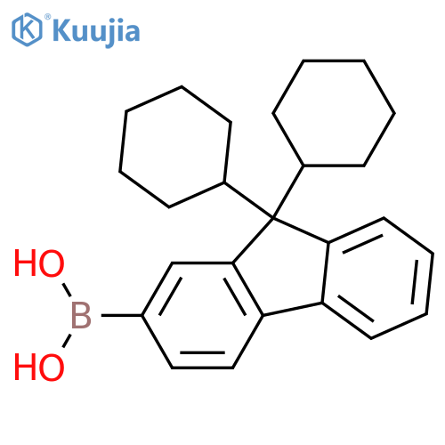 Boronic acid, (9,9-dicyclohexyl-9H-fluoren-2-yl)- structure