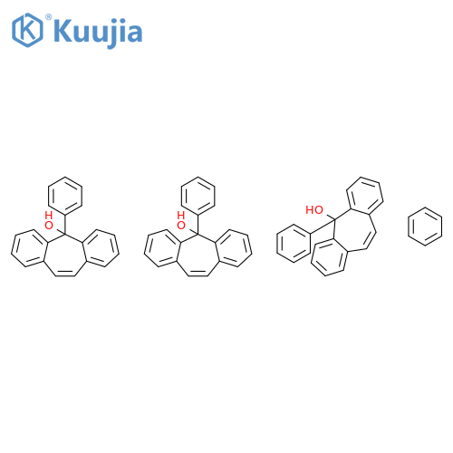5H-DIBENZO[A,D]CYCLOHEPTEN-5-OL, 5-PHENYL-, COMPD. WITH BENZENE (3:1) structure