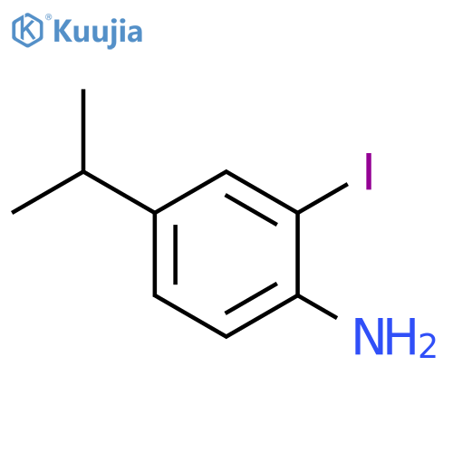2-iodo-4-(1-methylethyl)benzenamine structure