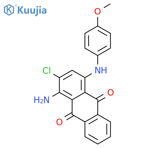 9,10-ANTHRACENEDIONE, 1-AMINO-2-CHLORO-4-[(4-METHOXYPHENYL)AMINO]- structure