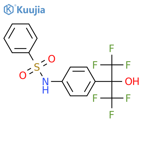 N-4-(1,1,1,3,3,3-Hexafluoro-2-hydroxypropan-2-yl)phenylbenzenesulfonamide structure