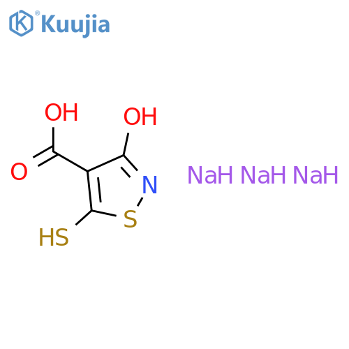 2,3-Dihydro-5-mercapto-3-oxo-4-isothiazolecarboxylic Acid Trisodium Salt structure