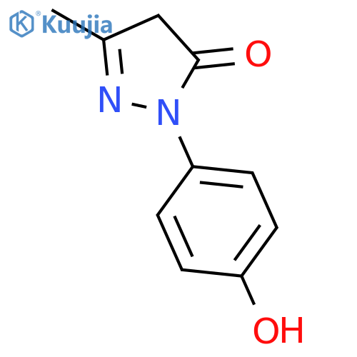 1-(4-hydroxyphenyl)-3-methyl-4,5-dihydro-1H-pyrazol-5-one structure