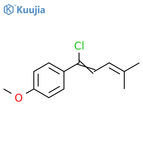 Benzene, 1-(1-chloro-4-methyl-1,3-pentadienyl)-4-methoxy- structure