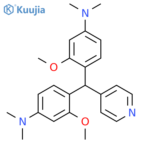 BENZENAMINE, 4,4'-(4-PYRIDINYLMETHYLENE)BIS[3-METHOXY-N,N-DIMETHYL- structure