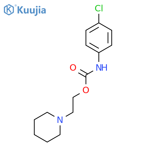 CARBAMIC ACID, (4-CHLOROPHENYL)-, 2-(1-PIPERIDINYL)ETHYL ESTER structure
