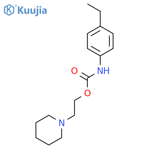 Carbamic acid, (4-ethylphenyl)-, 2-(1-piperidinyl)ethyl ester structure