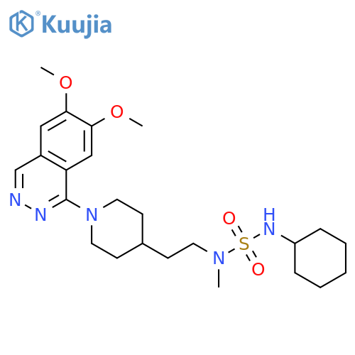 Sulfamide,N'-cyclohexyl-N-[2-[1-(6,7-dimethoxy-1-phthalazinyl)-4-piperidinyl]ethyl]-N-methyl- structure