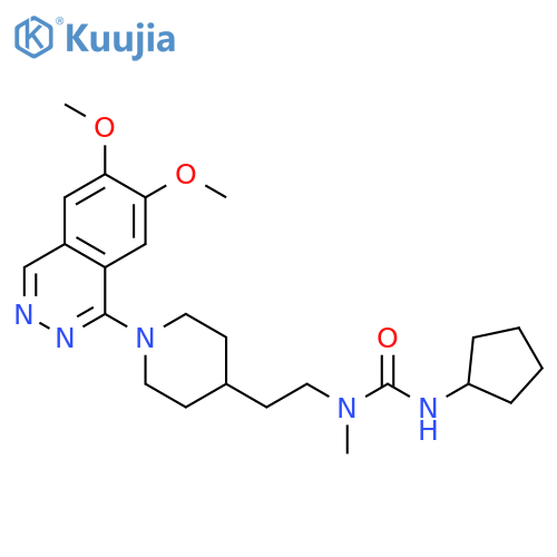 Urea,N'-cyclopentyl-N-[2-[1-(6,7-dimethoxy-1-phthalazinyl)-4-piperidinyl]ethyl]-N-methyl- structure