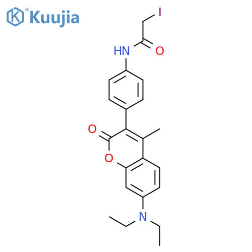 7-Diethylamino-3-4-(iodoacetamido)phenyl-4-methylcoumarin structure