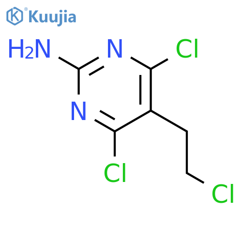 2-Pyrimidinamine, 4,6-dichloro-5-(2-chloroethyl)- structure