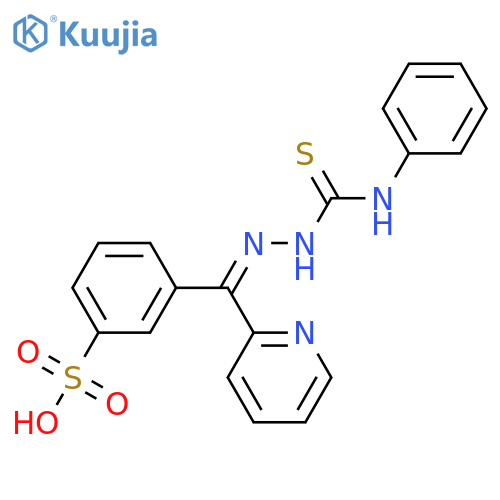 3-[[2-[(Phenylamino)thioxomethyl]hydrazono]-2-pyridinylmethyl]benzenesulfonic acid structure