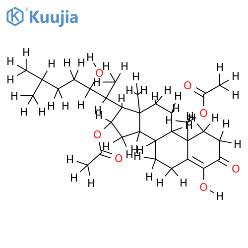 (16beta,22R)-16,18-Di-Ac-4,16,18,22-Tetrahdroxycholest-4-en-3-one structure