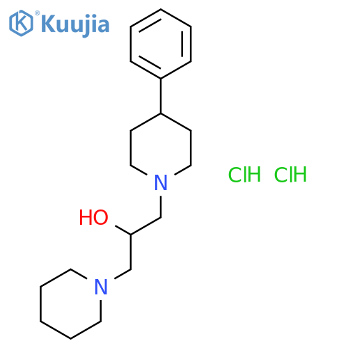 1-(4-phenylpiperidin-1-yl)-3-piperidin-1-ylpropan-2-ol dihydrochloride structure