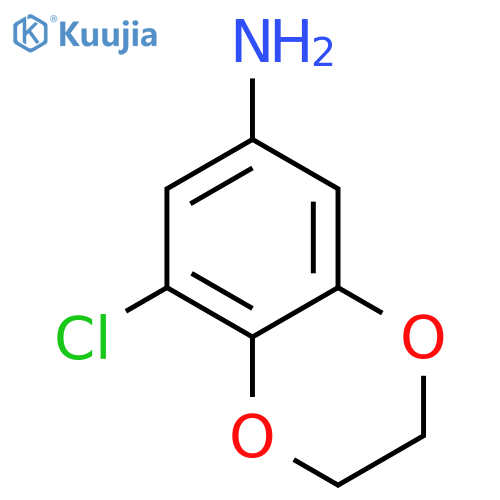 8-chloro-2,3-dihydro-1,4-benzodioxin-6-amine structure
