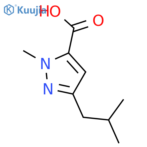 3-Isobutyl-1-methyl-1H-pyrazole-5-carboxylic acid structure