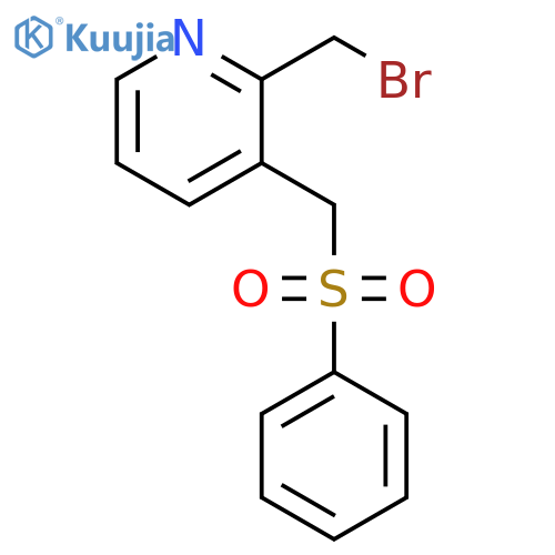 Pyridine, 2-(bromomethyl)-3-[(phenylsulfonyl)methyl]- structure