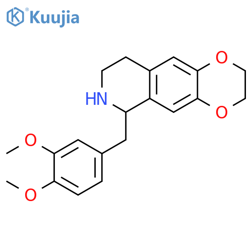 6-(3,4-dimethoxy-benzyl)-2,3,6,7,8,9-hexahydro-[1,4]dioxino[2,3-g]isoquinoline structure