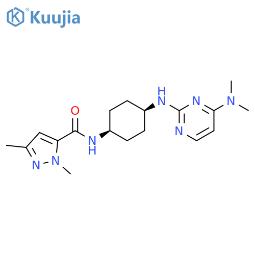 1H-Pyrazole-5-carboxamide,N-[cis-4-[[4-(dimethylamino)-2-pyrimidinyl]amino]cyclohexyl]-1,3-dimethyl- structure